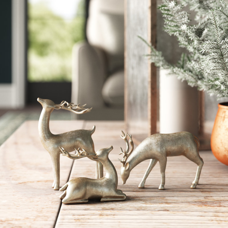 Greyleigh™ Reindeer Christmas Figurine Holiday Decor Set & Reviews